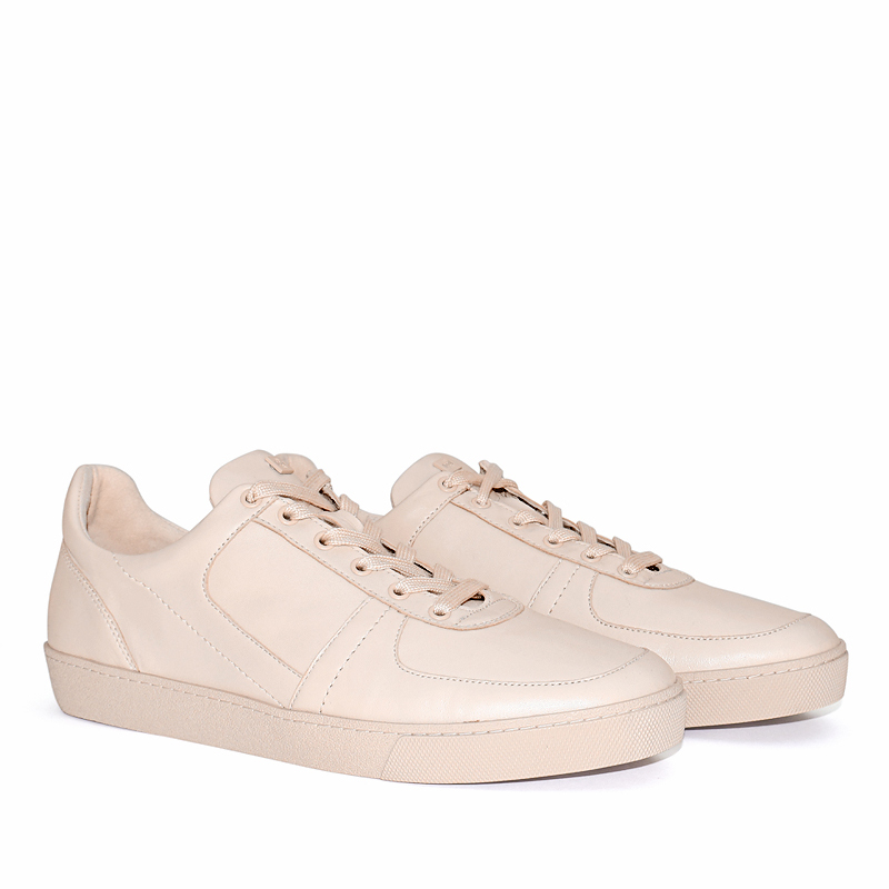 Emilia sneakers in beige leather