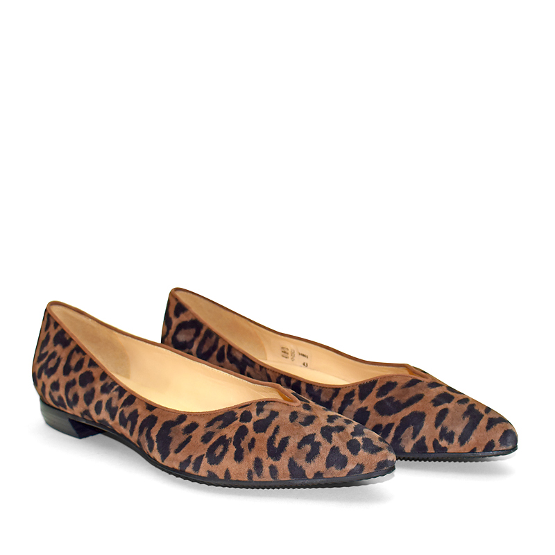 Krizia flats in leopard print suede
